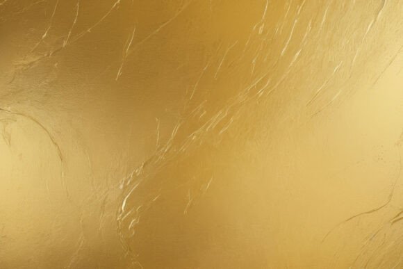 Brushed Gold Metal Sheet Background for Design