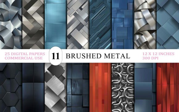 Futuristic Brushed Metal Texture: Integrating Industrial Aesthetics into Modern Design Workflows