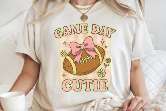 Game Day Cutie PNG: Football Bow Girl Designs