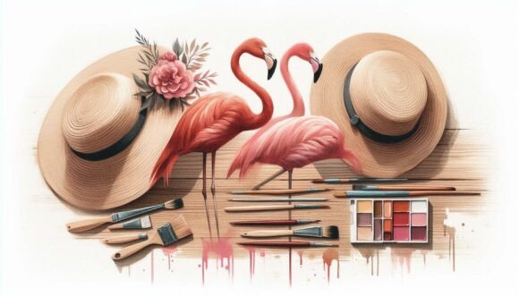 Hats and Flamingos Brushed on Wood: Unlocking Creative Potential with Digital Oil Art