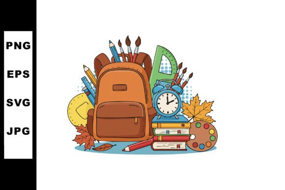 School Supplies Backpack with Books Penc: Leveraging Creative Autumn Visuals for Modern Content