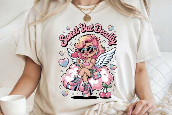 Sweet but Deadly Angel Shirt Design PNG: A Practical Asset for Print-on-Demand and Sublimation