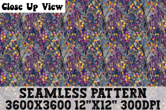 Winter Berry Bushes Seamless Pattern: Evaluating Raster Digital Paper for Seasonal Design Projects